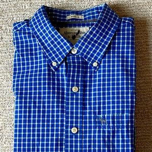 Men’s Button Down Dress Shirt Athletic Fit - Blue